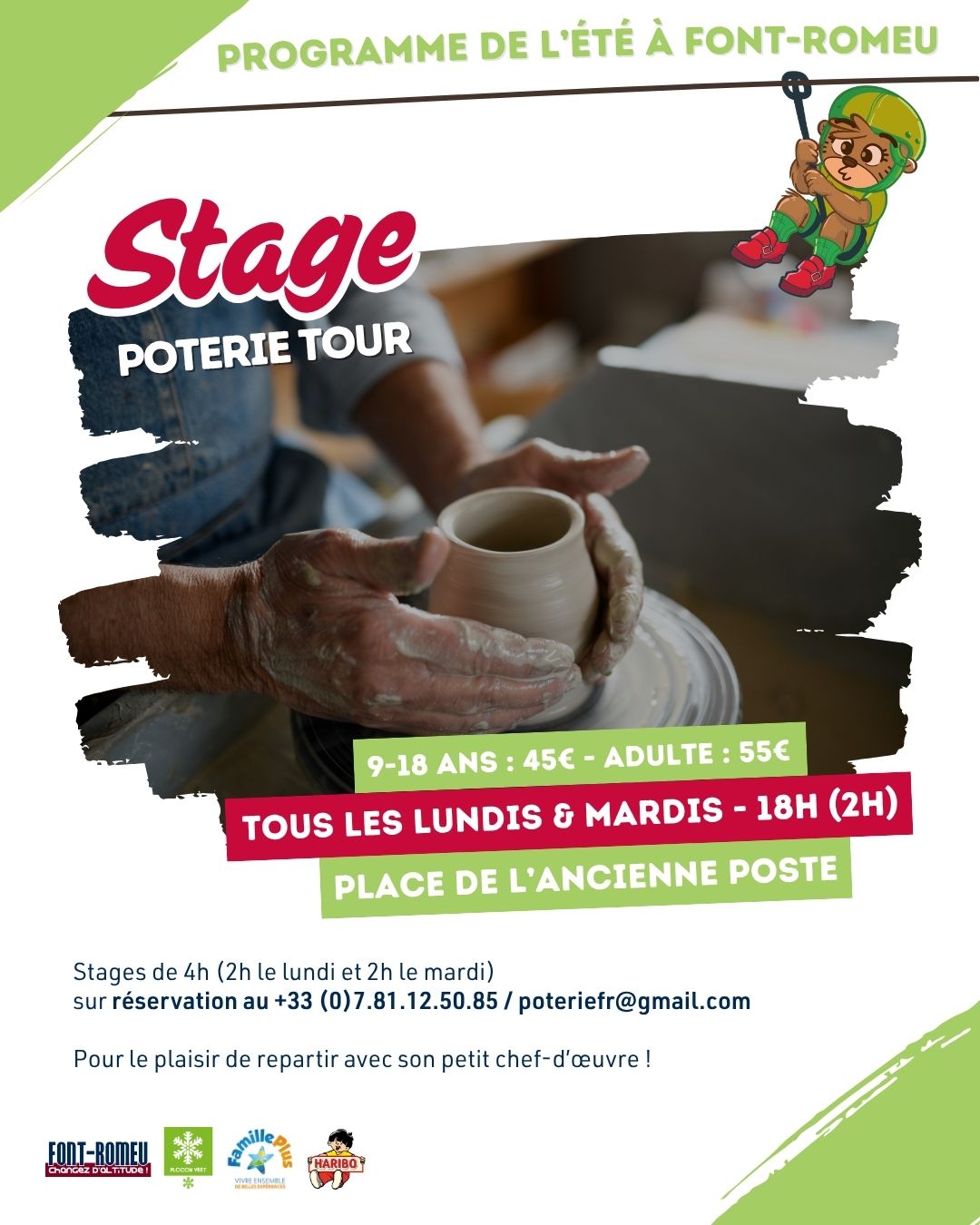 STAGE POTERIE TOUR (CRÉATION CÉRAMIQUE)
