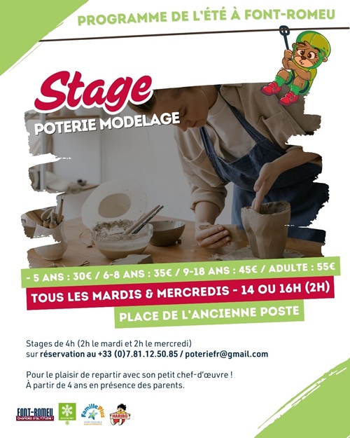STAGE POTERIE – MODELAGE