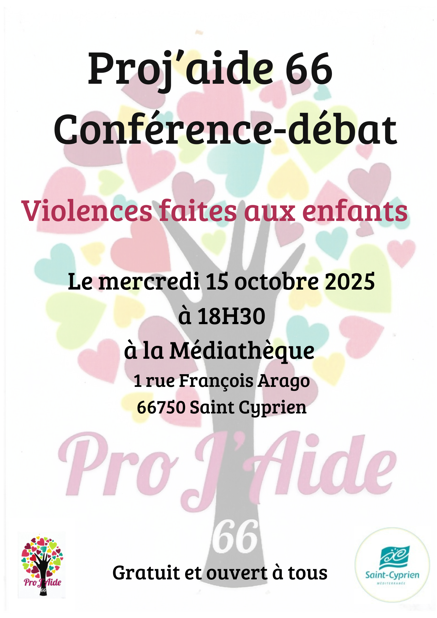 PROJ’AIDE 66 :  CONFERENCE-DEBAT, VIOLENCES FAITES AUX ENFANTS