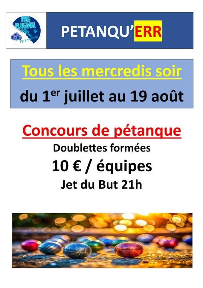 CONCOURS DE PÉTANQUE EN DOUBLETTE