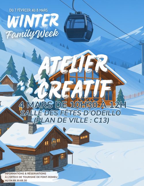 WINTER FAMILY WEEK - ATELIER CREATIF - LES ANIMAUX DE LA MONTAGNE - 4 Mars-OT FONT-ROMEU
