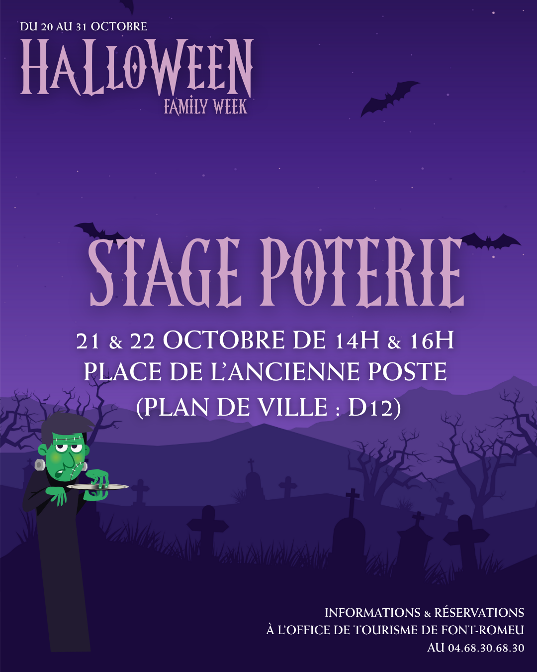 HALLOWEEN FAMILY WEEKS – CRÉATIVITE MONSTRUEUSE / STAGE POTERIE