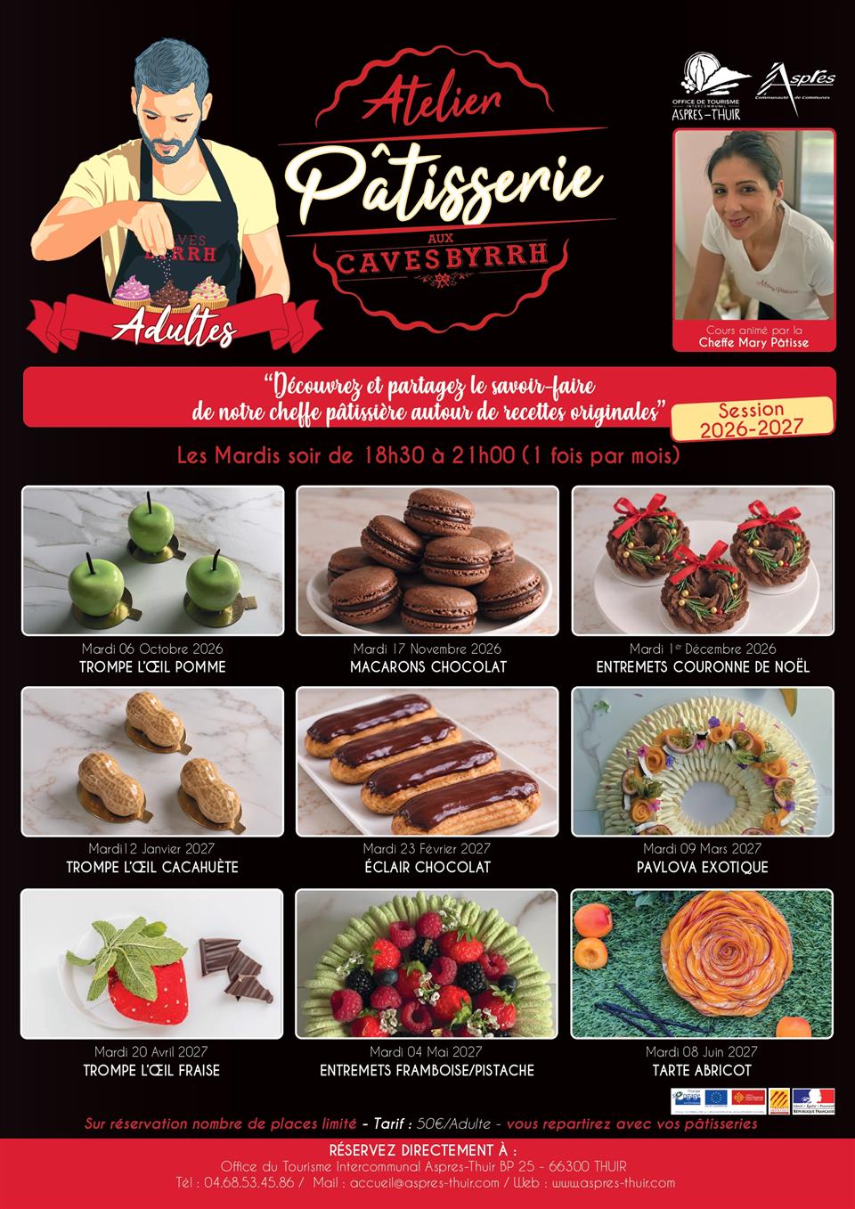 Atelier pâtisserie adulte 2026-2027