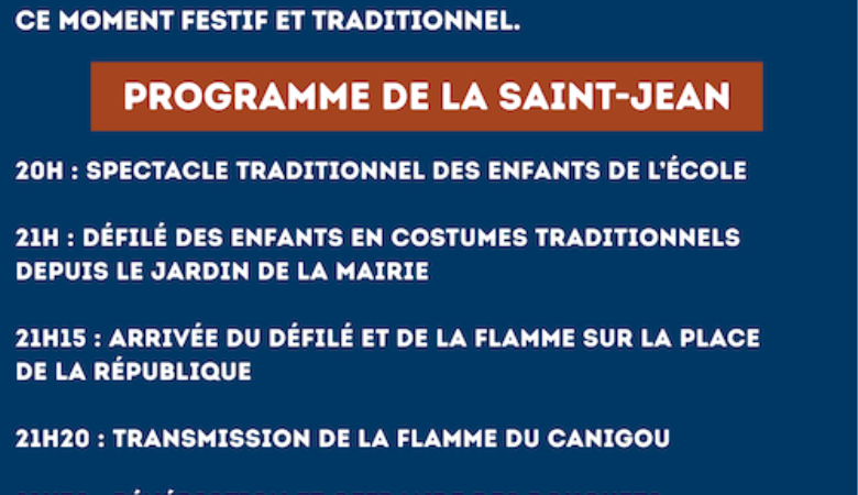 Programme de la Saint-Jean 2025
