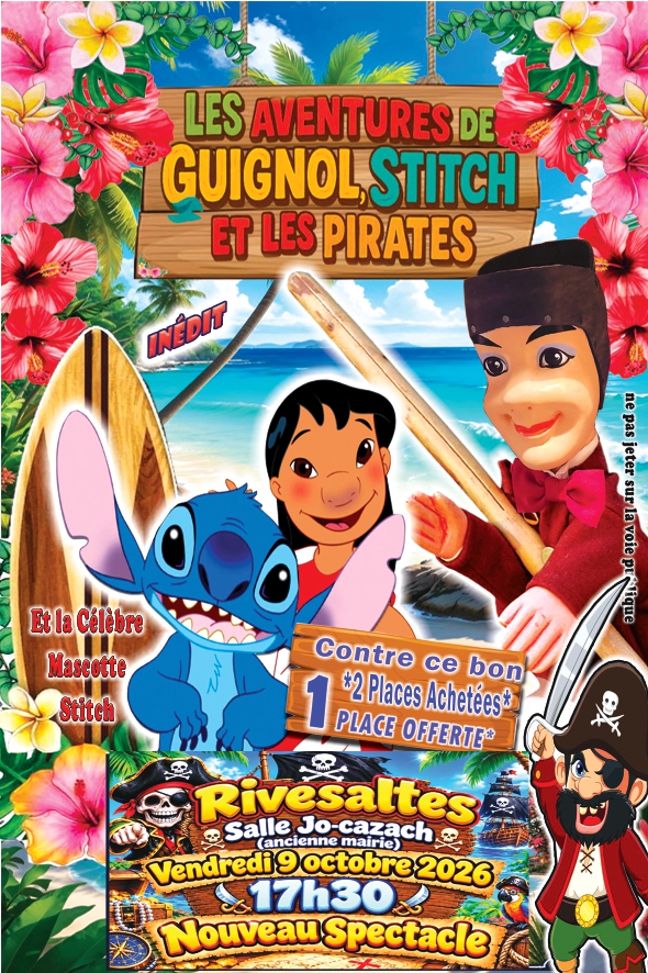 Les aventures de guignol, stitch et les pirates
