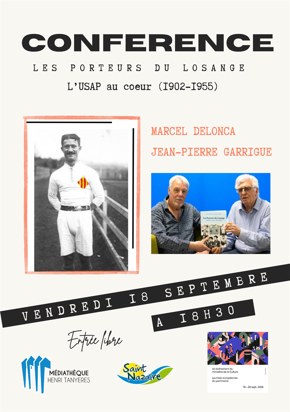 Conférence - les porteurs du losange - l’USAP au cœur (1902-1955)