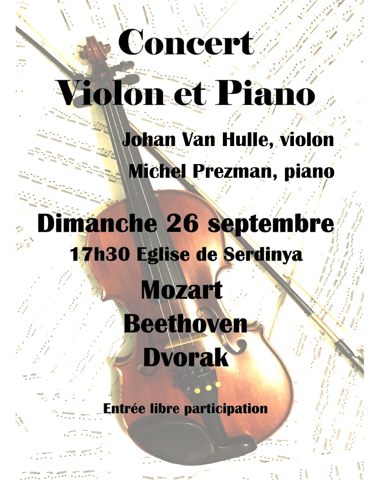 CONCERT VIOLON ET PIANO