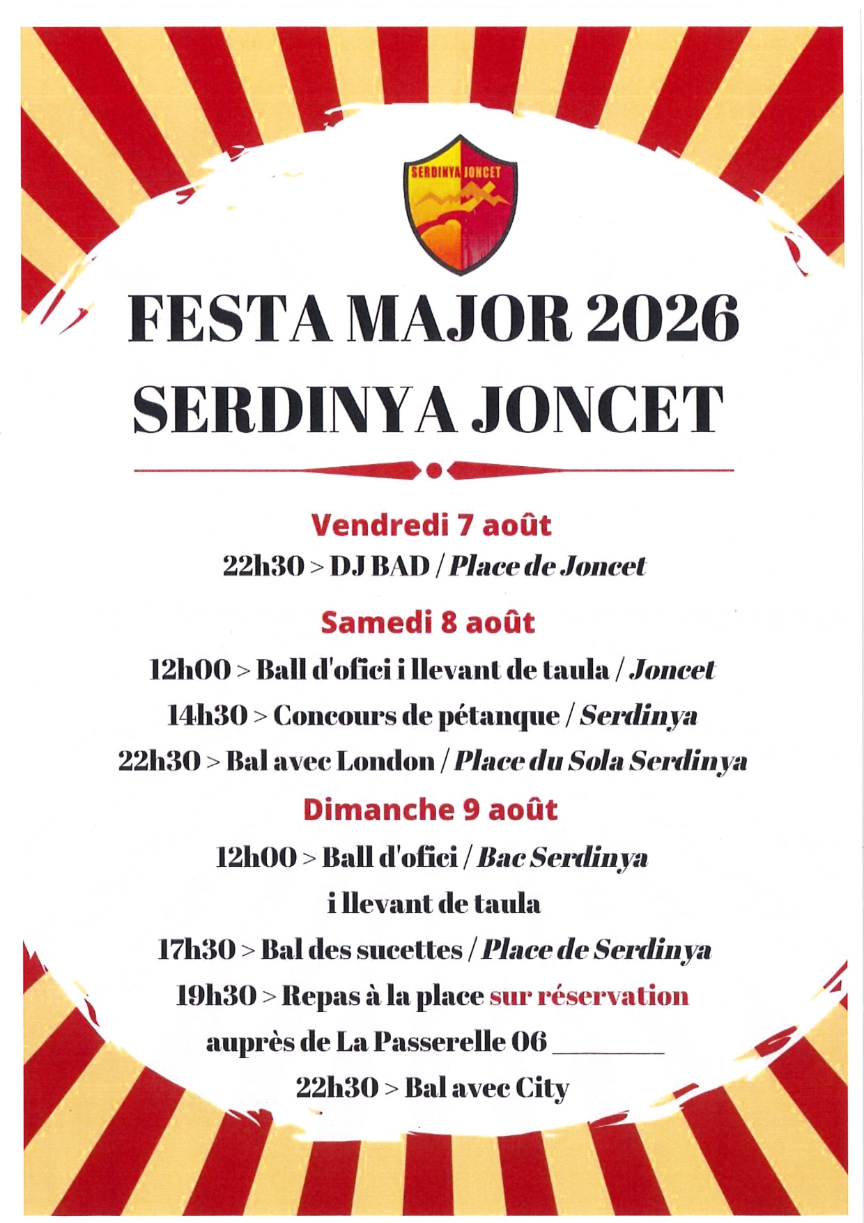 FESTA MAJOR 2026 SERDINYA JONCET