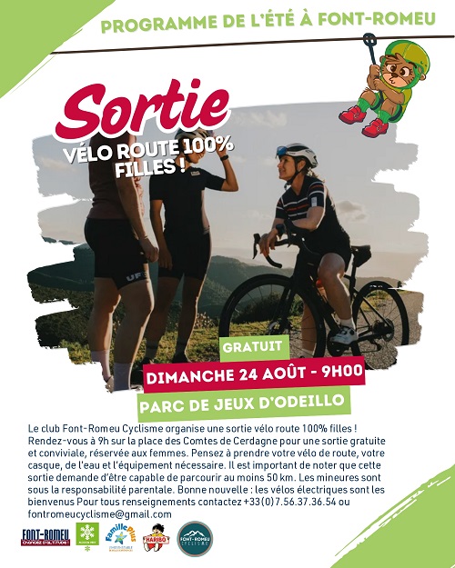 SORTIE VÉLO ROUTE 100% FILLES