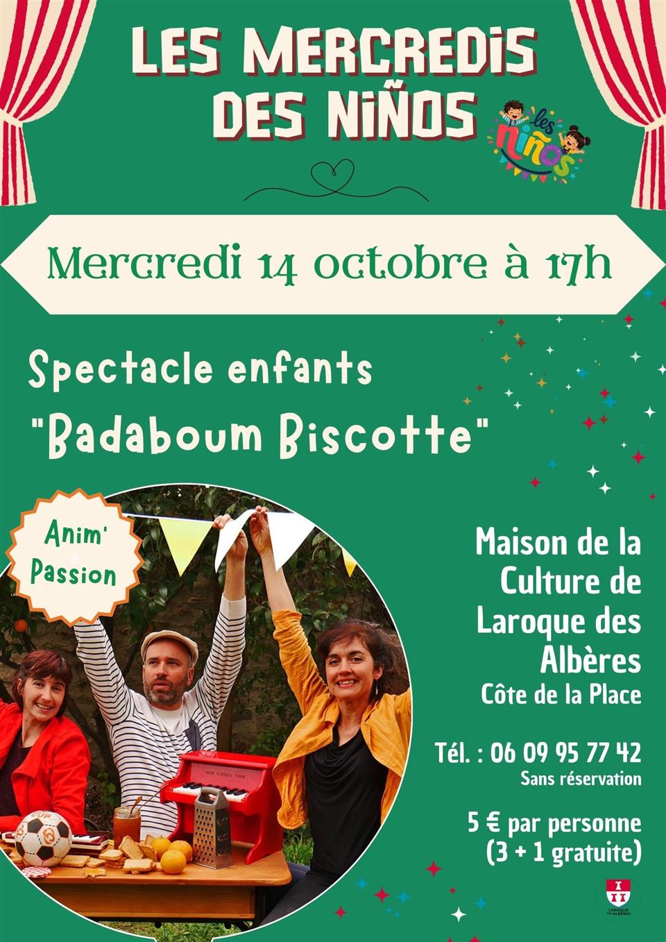 Les mercredis des niños - badaboum biscotte