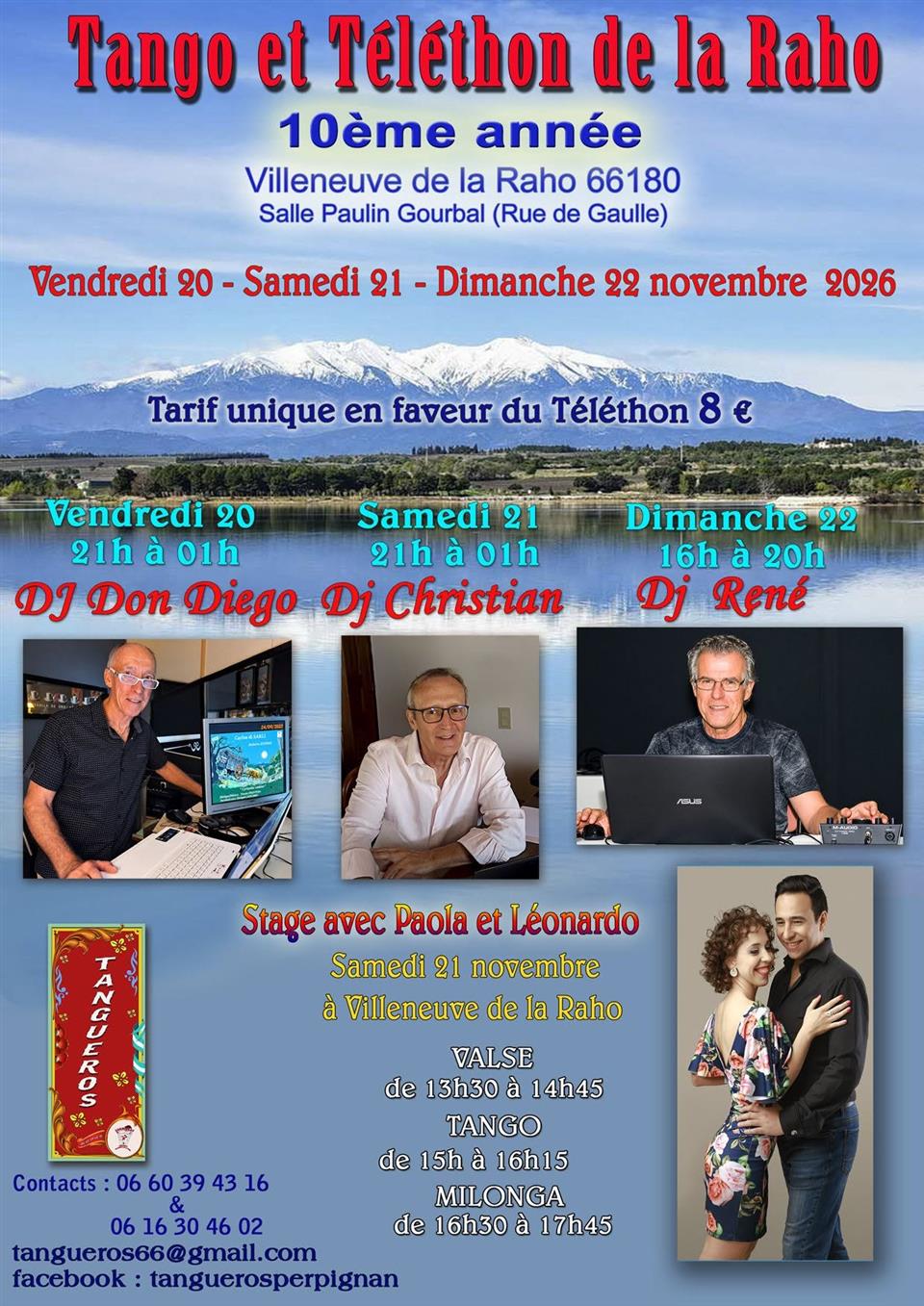 Tango et téléthon de la raho