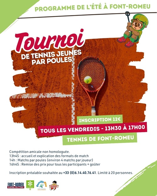 TOURNOI DE TENNIS JEUNES PAR POULES