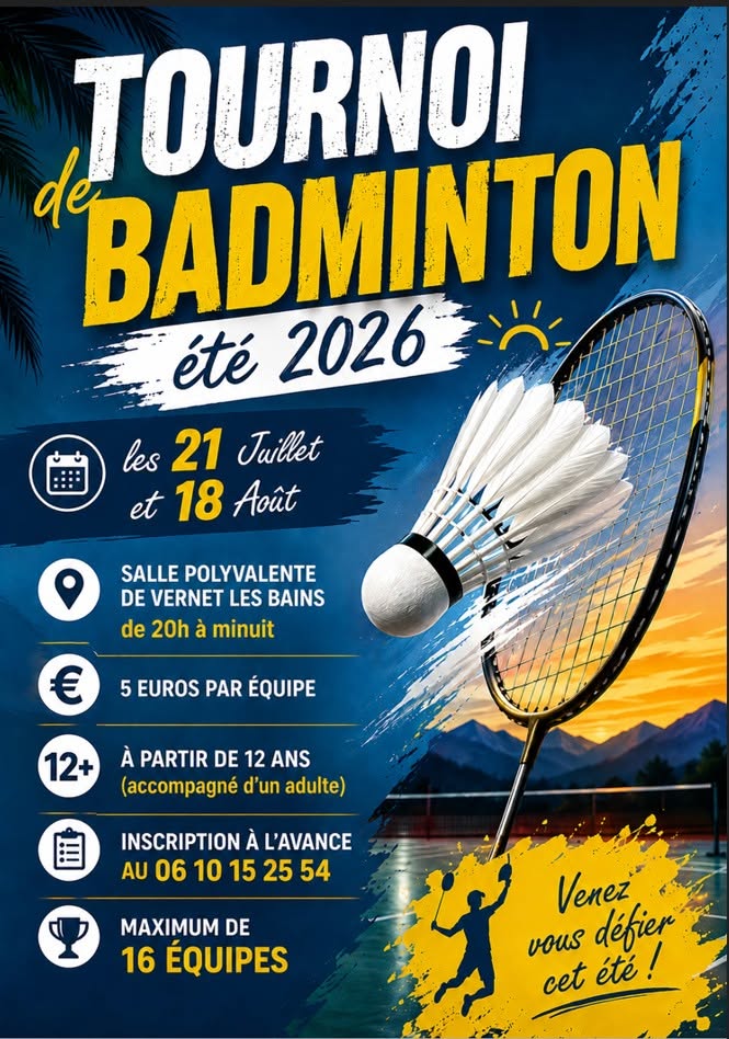 Tournoi badminton