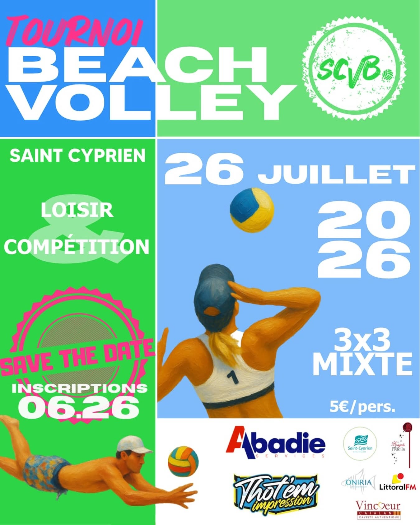 TOURNOI DE BEACH-VOLLEY DU SCVB