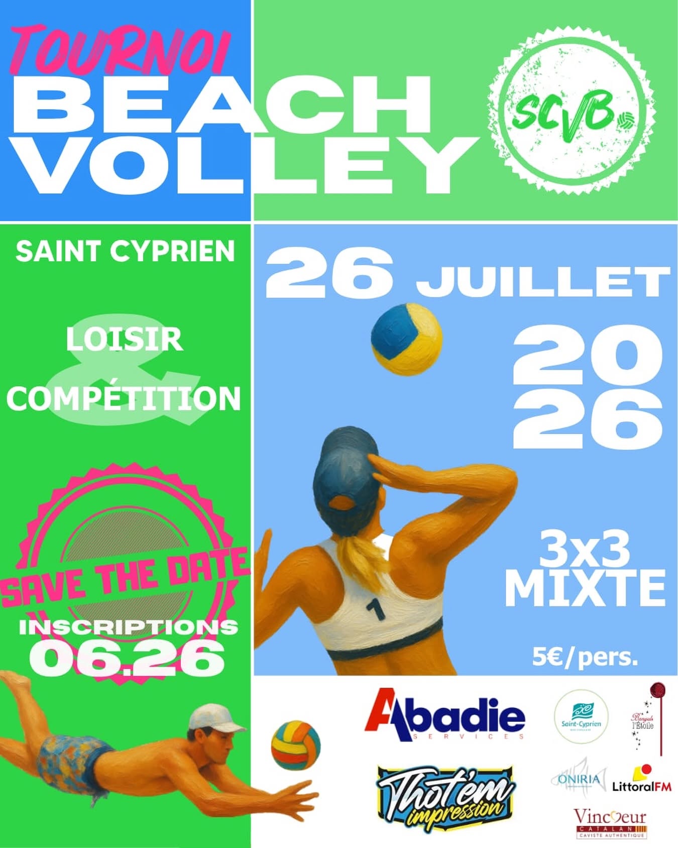 Tournoi de beach-volley du scvb