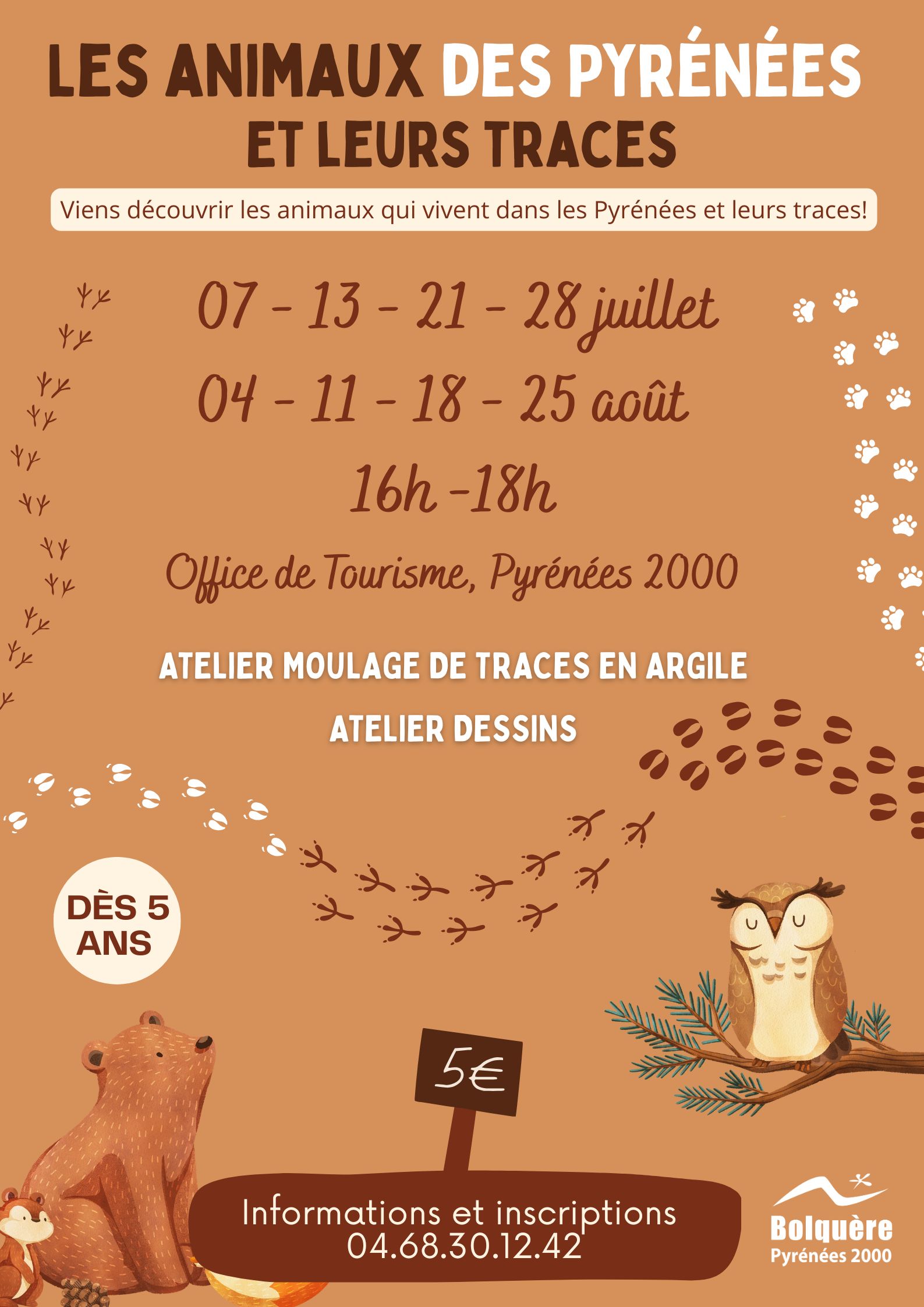 ATELIER: LES ANIMAUX DES PYRÉNÉES & LEURS TRACES