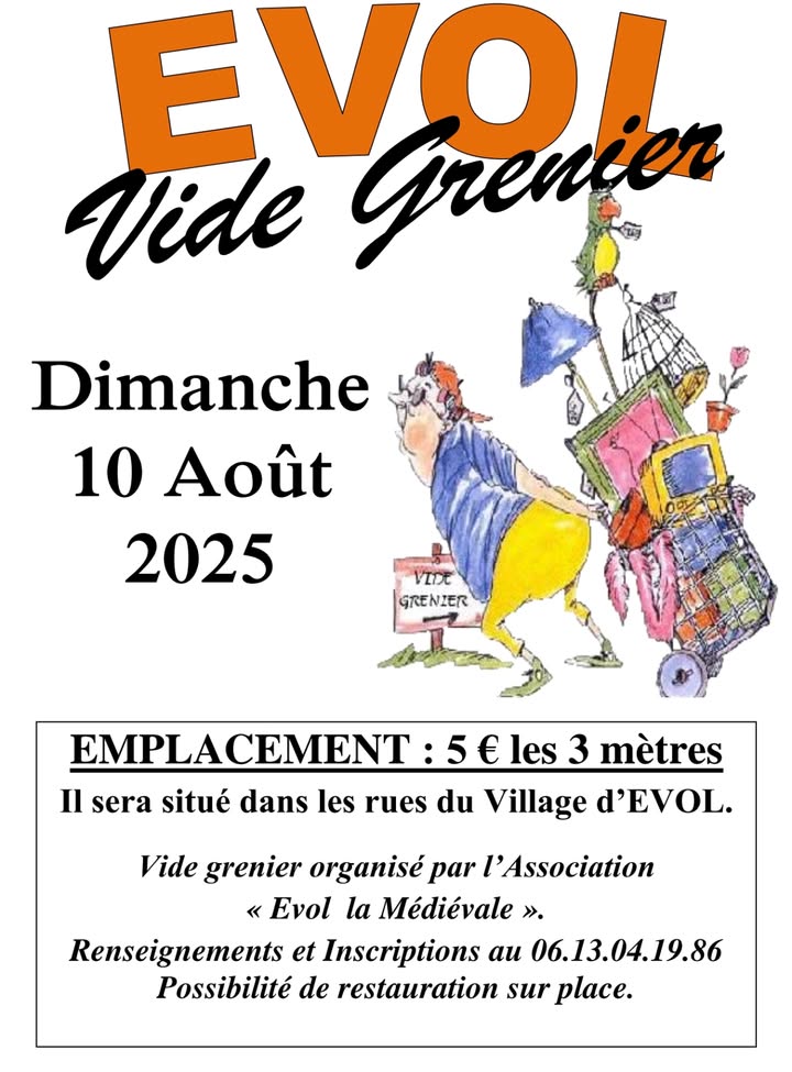 VIDE GRENIER À EVOL