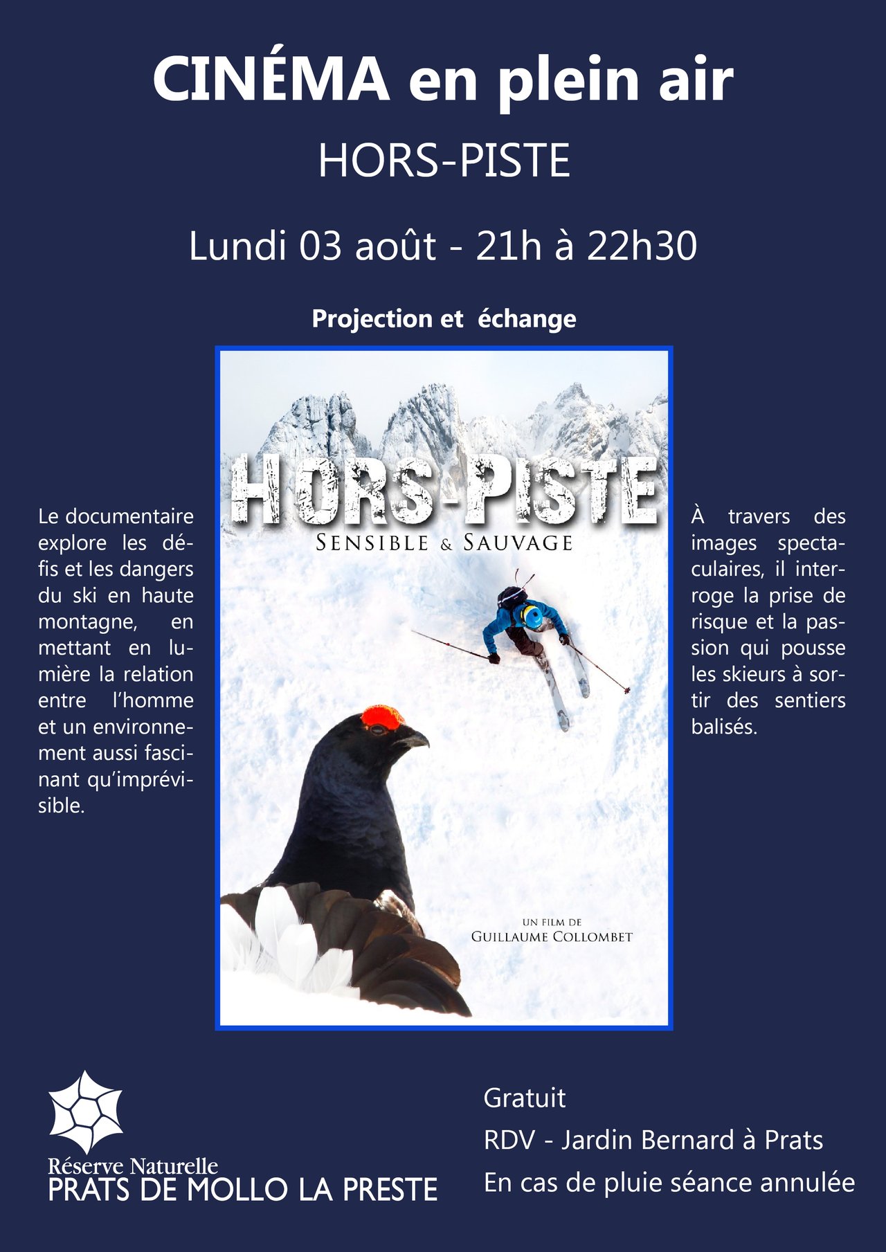 Projection plein air du film "hors pistes"
