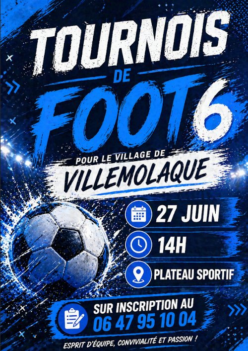 TOURNOI DE FOOT À 6