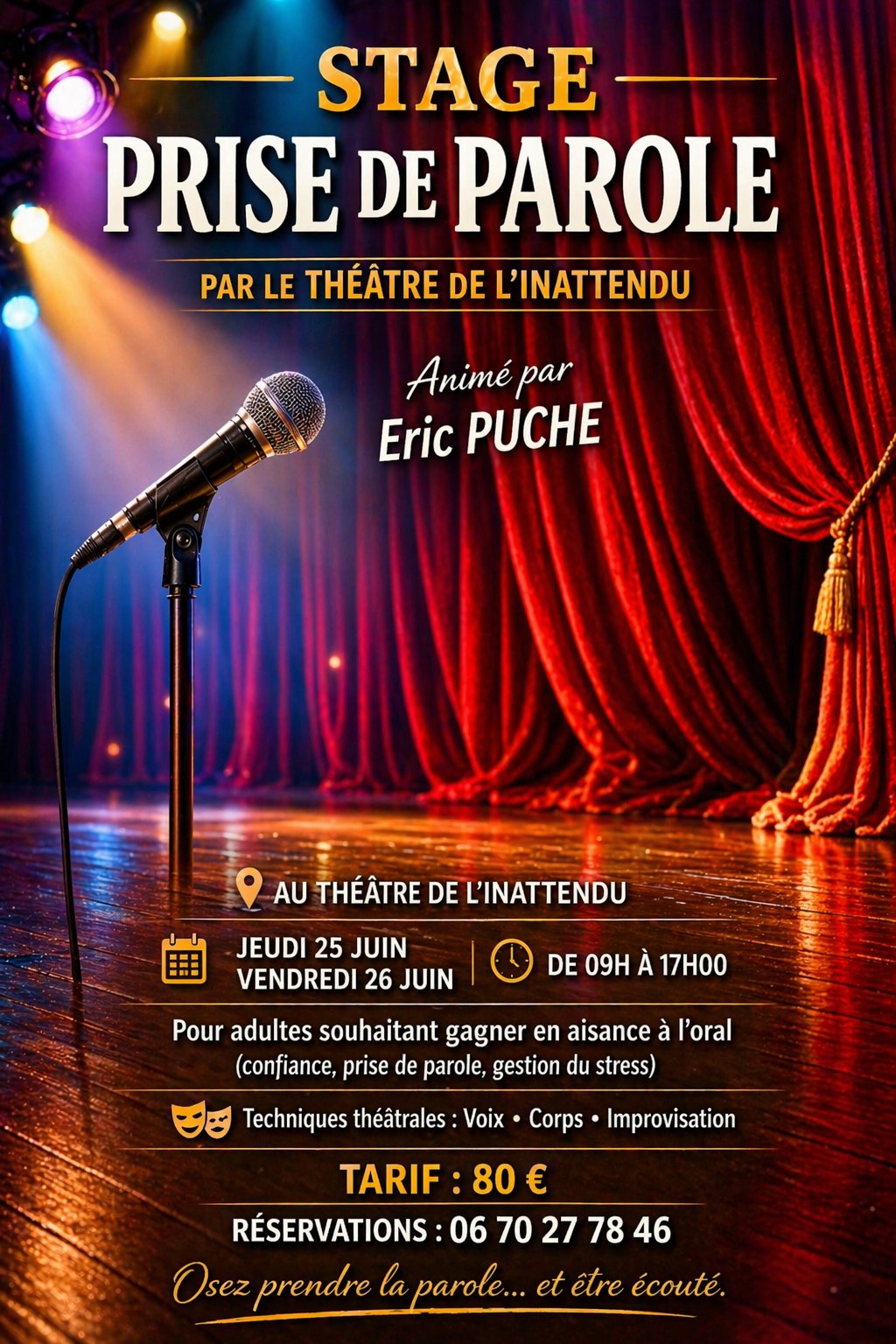 STAGE – PRISE DE PAROLE