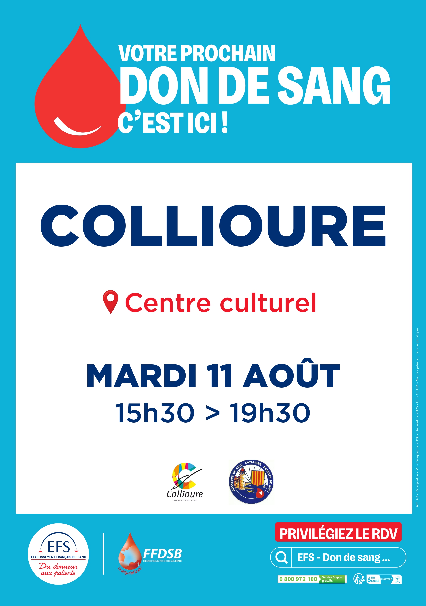 Don du sang 11 août