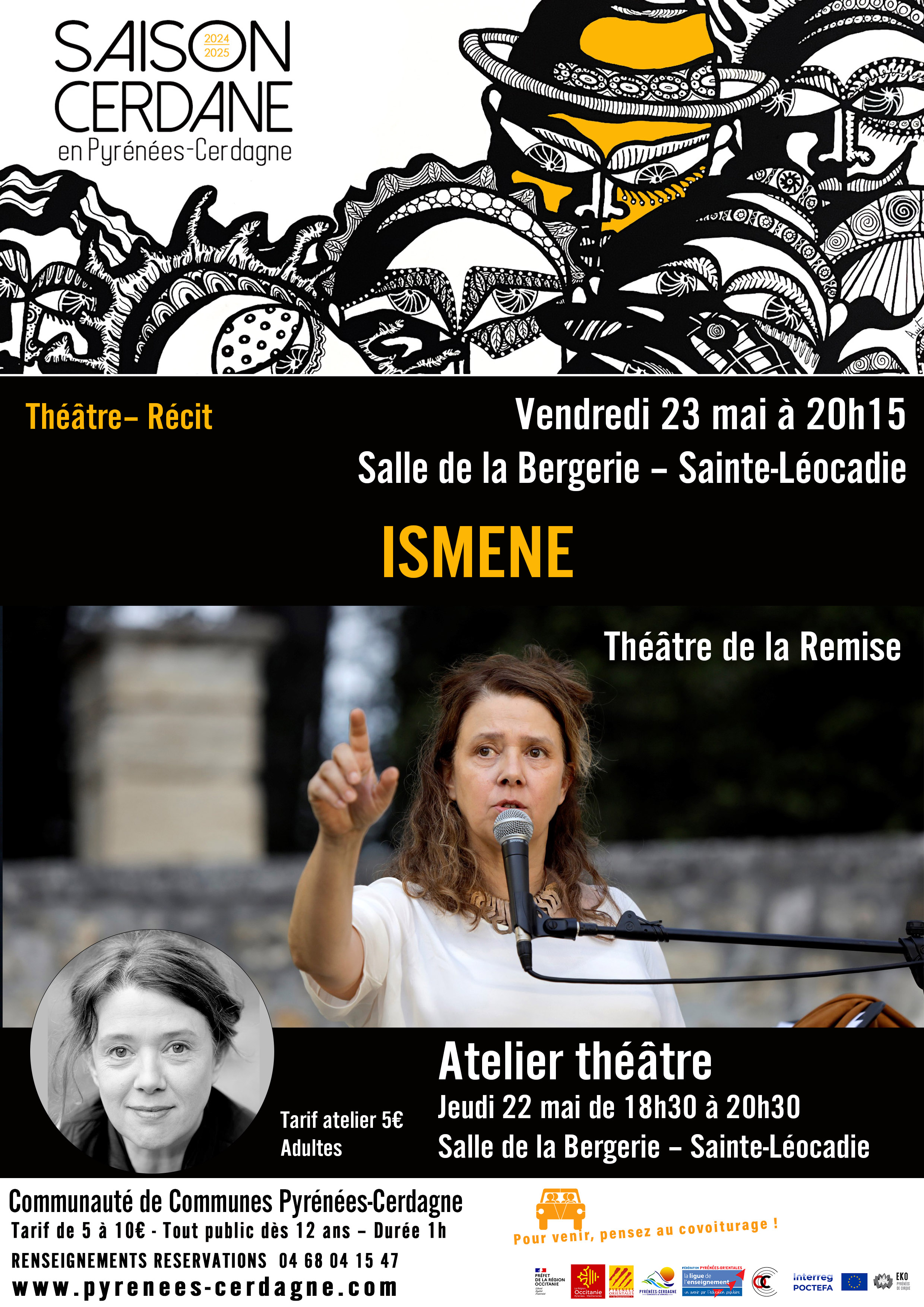 SAISON CERDANE – THEÂTRE – RECIT   ISMÈNE – THÉÂTRE DE LA REMISE