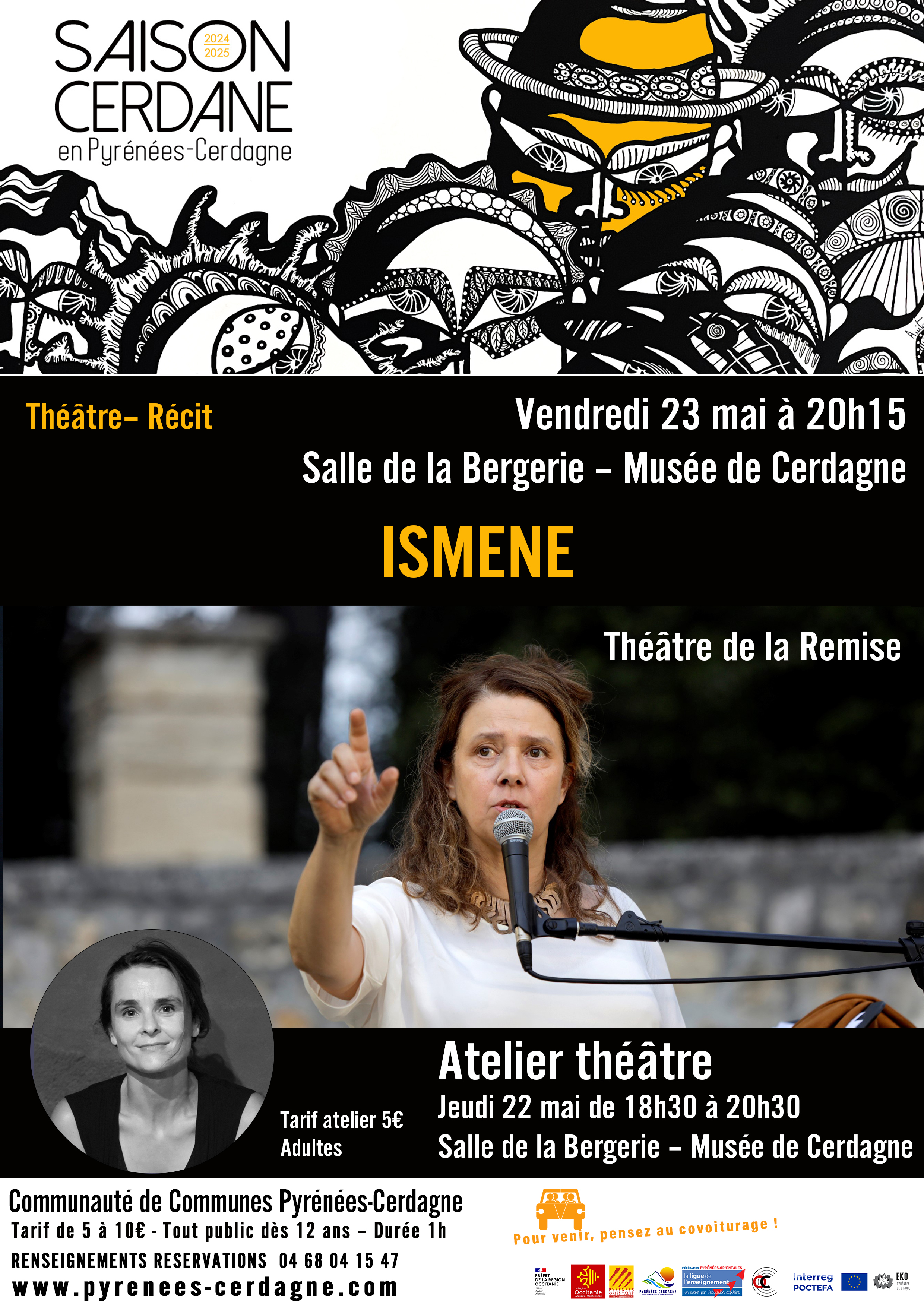 SAISON CERDANE – THEÂTRE – RECIT   ISMÈNE – THÉÂTRE DE LA REMISE