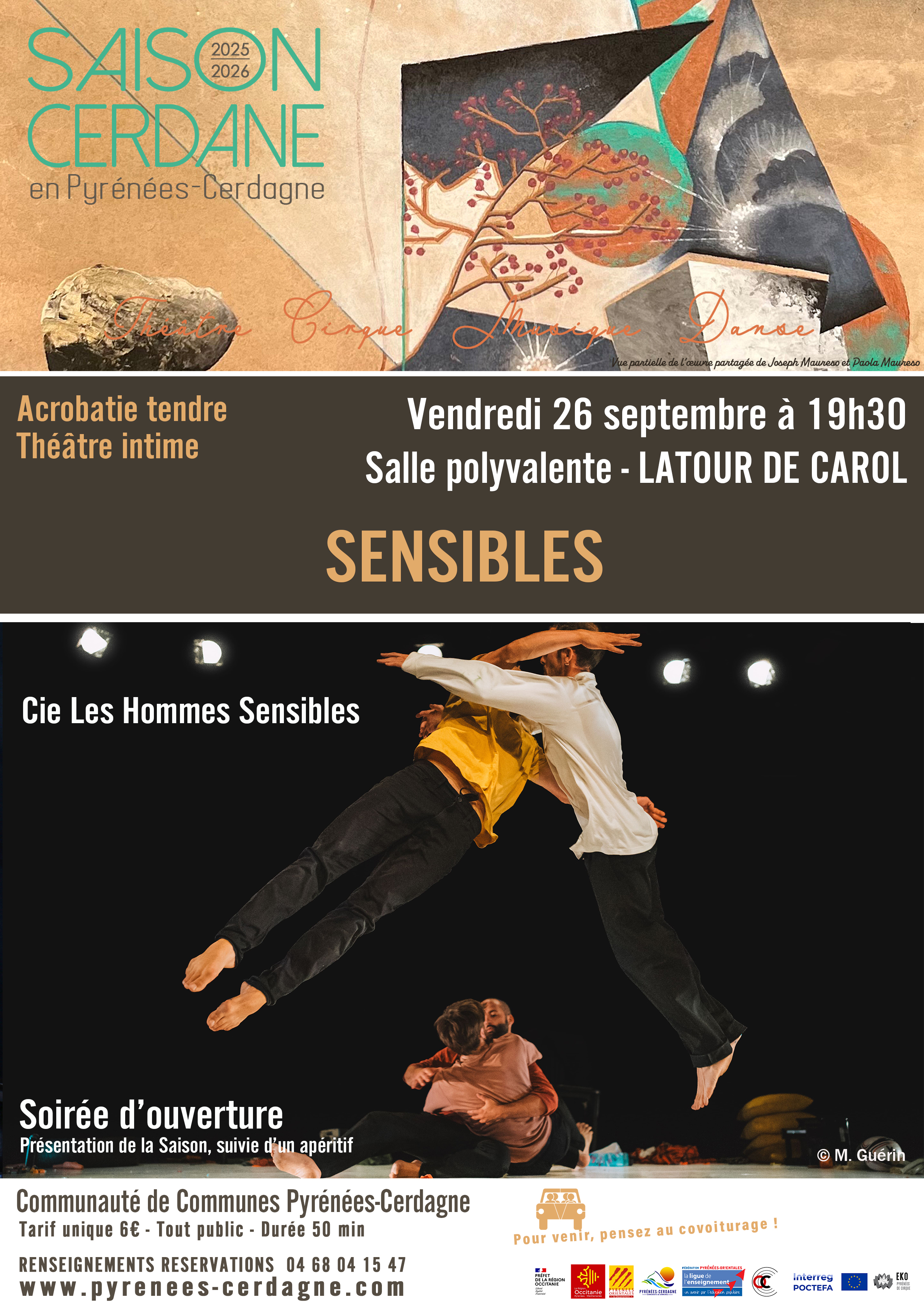SAISON CERDANE – ACROBATIE TENDRE, THÉATRE INTIME – SENSIBLES