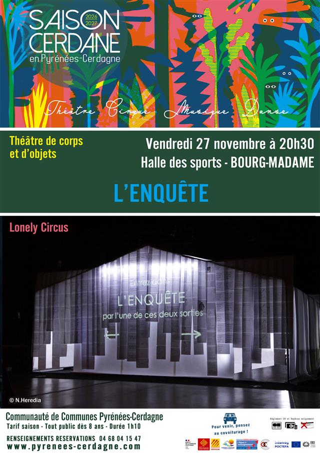 Saison cerdane - l’enquête – Compagnie lonely circus: Théâtre d’objets et de corps