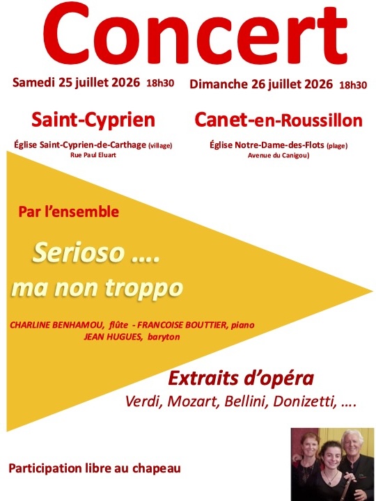 CONCERT PAR L’ENSEMBLE SERIOSO….MA NON TROPPO
