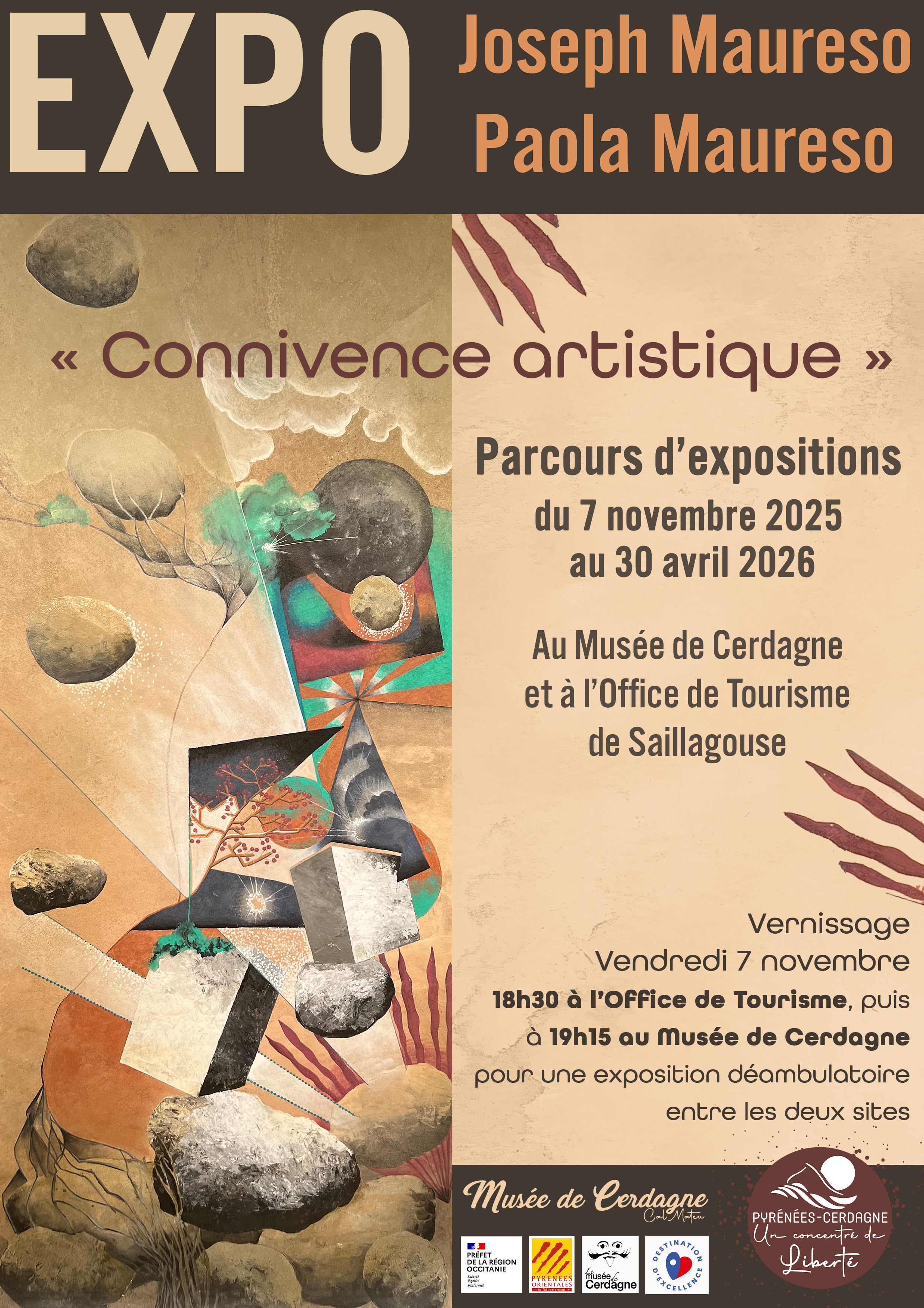 EXPO «CONNIVENCE ARTISTIQUE» PARCOURS D’EXPOSITIONS JOSEPH MAURESO ET PAOLA MAURESO