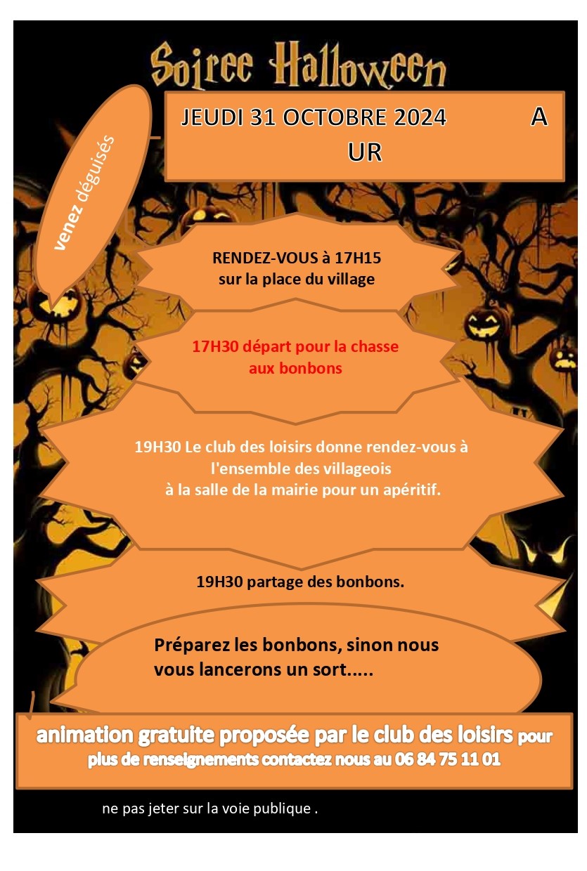 SOIREE HALLOWEEN A UR