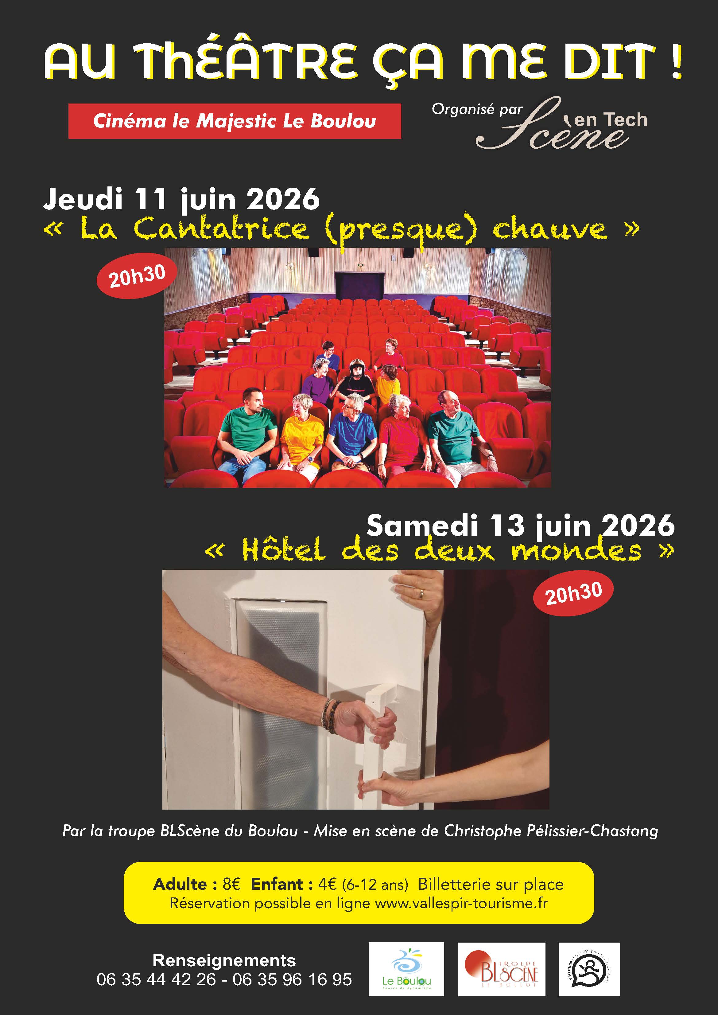 THÉÂTRE - HÔTEL DES DEUX MONDES, D’E-E. SCHMITT