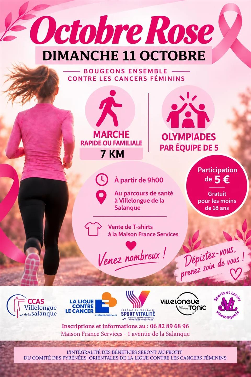 Octobre rose: Marches et olympiades