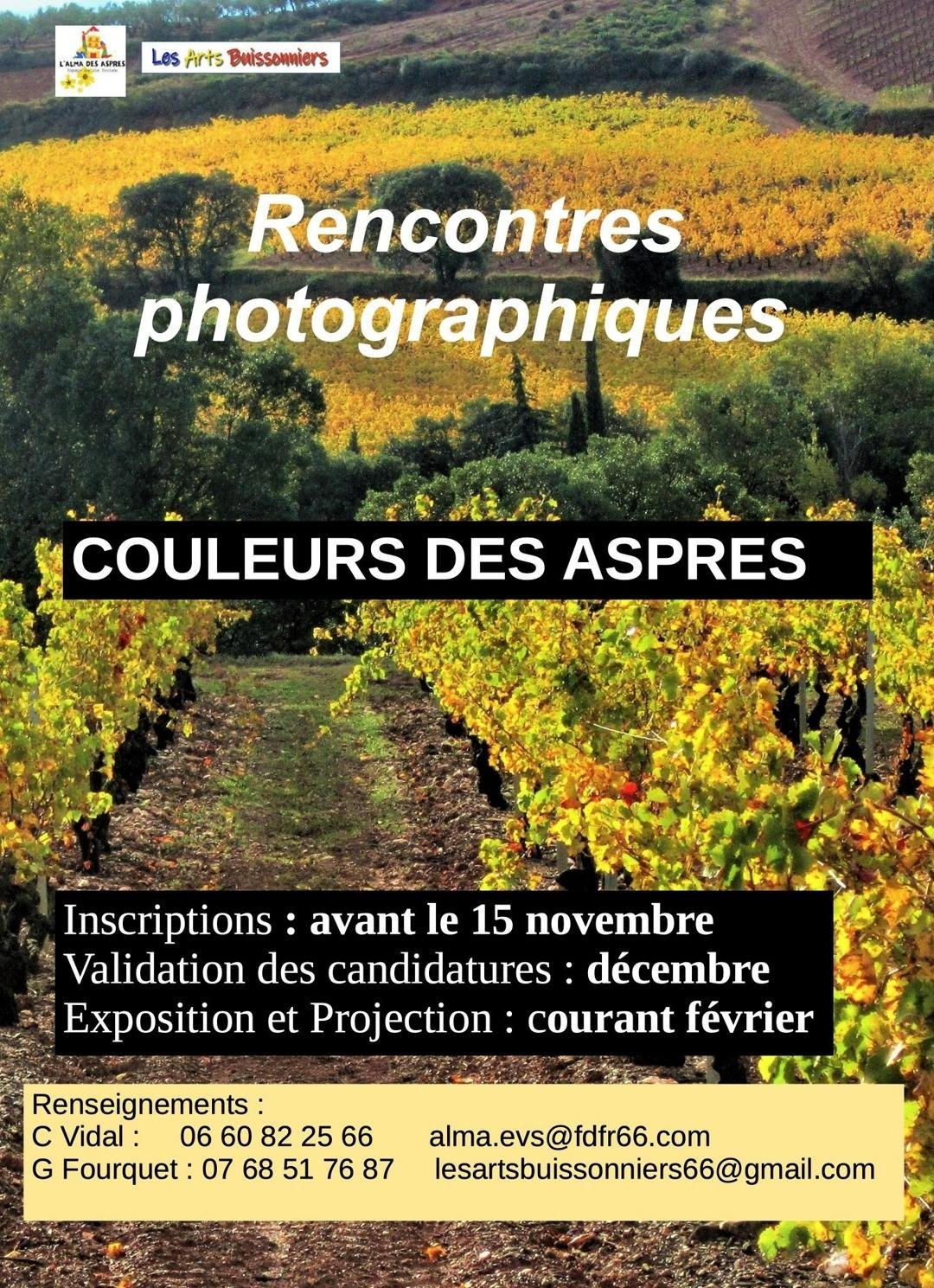 RENCONTRES PHOTOGRAPHIQUES – COULEURS DES ASPRES