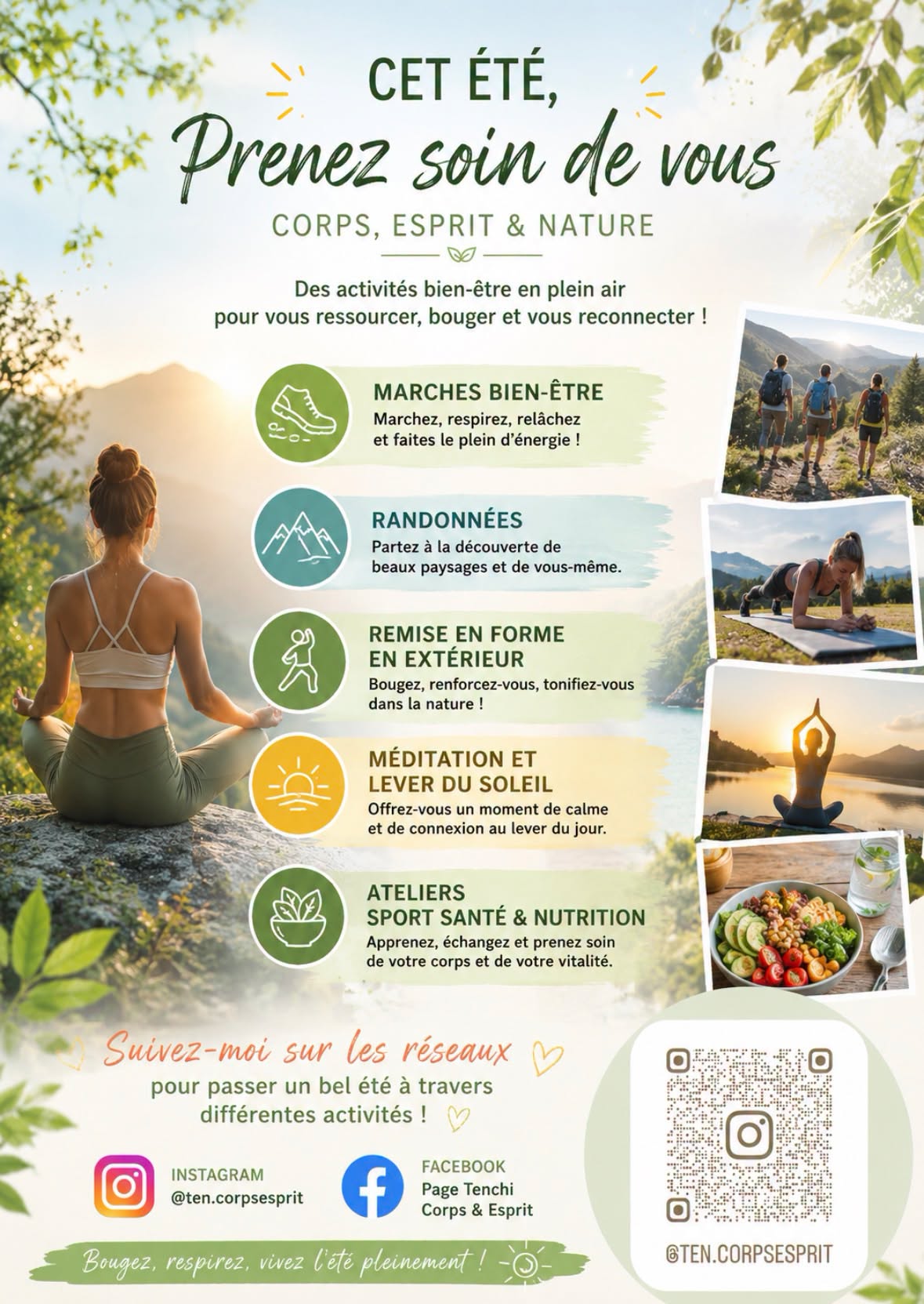 PROGRAMME DE L’ÉTÉ TENCHI CORPS ET ESPRIT