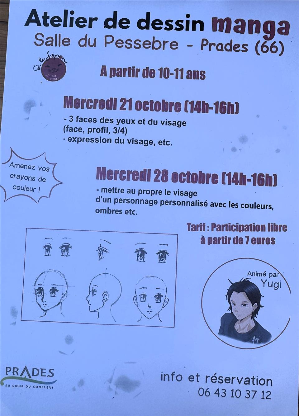 Atelier de dessin manga