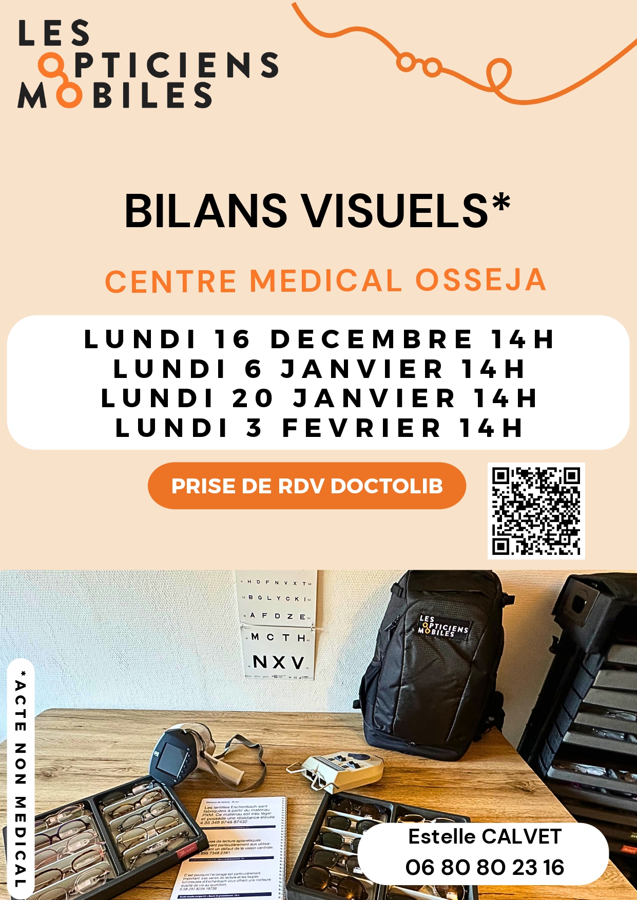 BILANS VISUELS AVEC VOTRE OPTICIENNE MOBILE