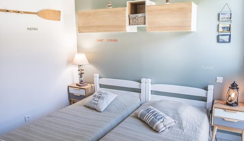 La chambre côté mer ( 2 lits )