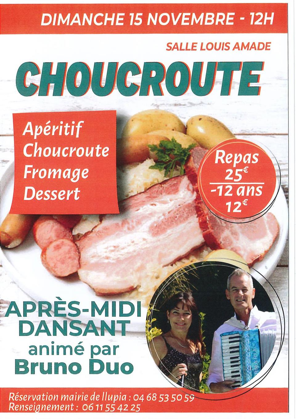 Repas choucroute et après-midi dansante