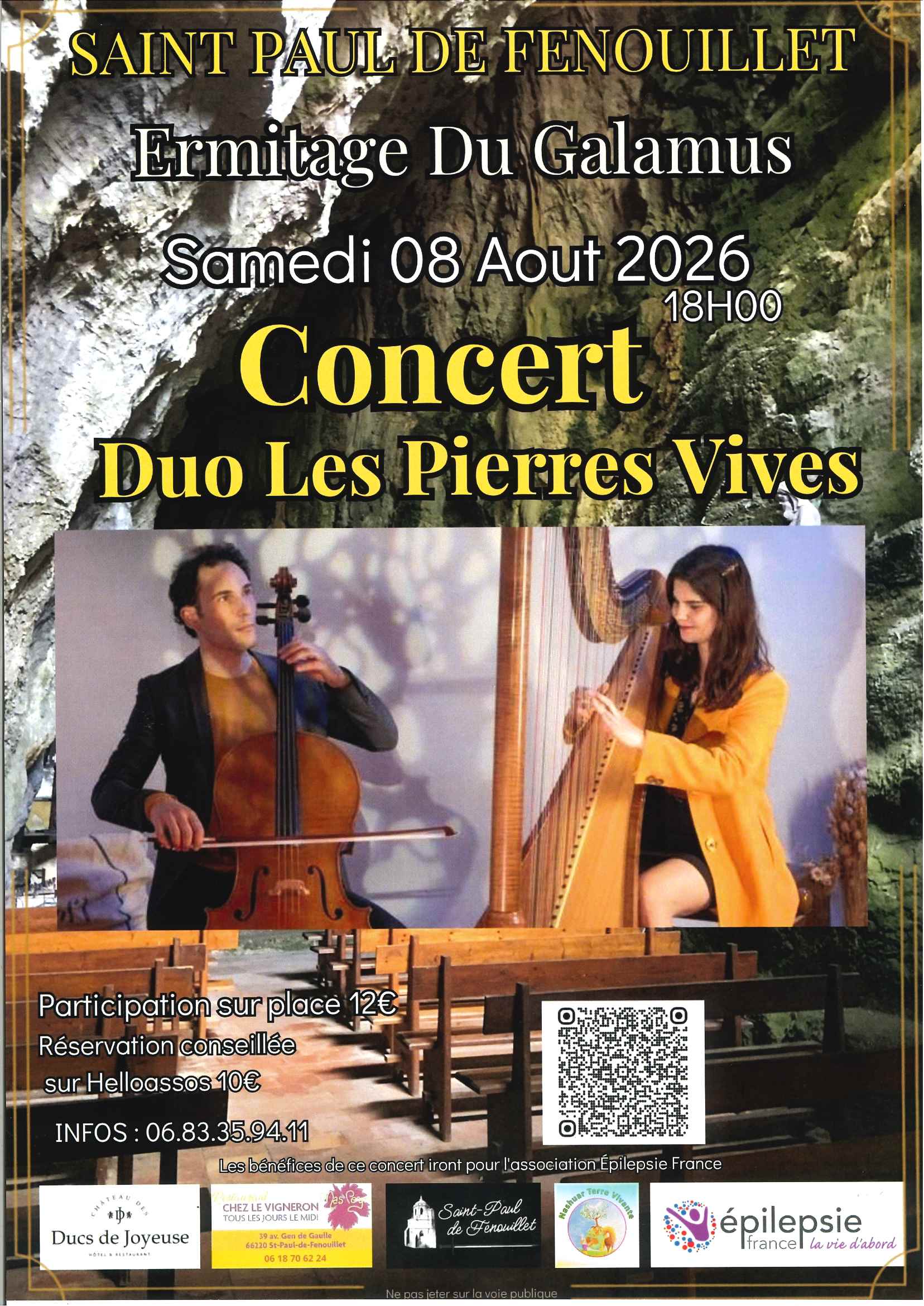 Concert de harpe - ermitage saint antoine de galamus