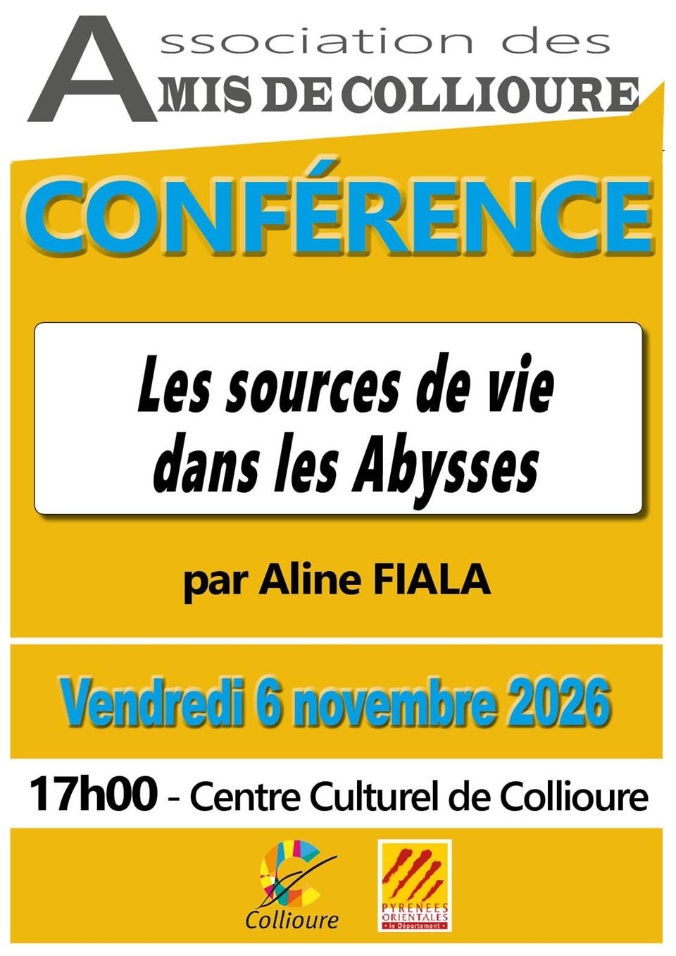 Conférence "les sources de vie dans les abysses"