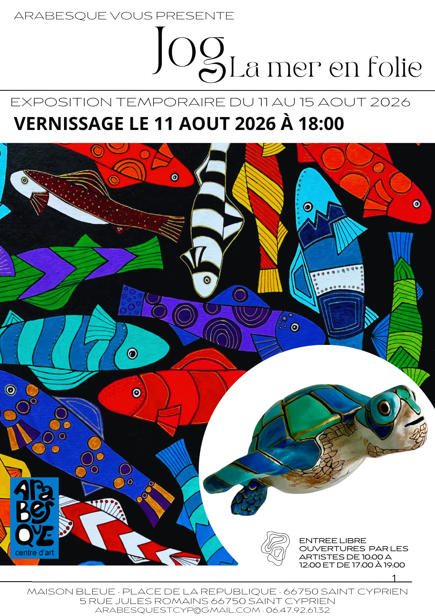 Exposition "la mer en folie" de jog – Chez arabesque