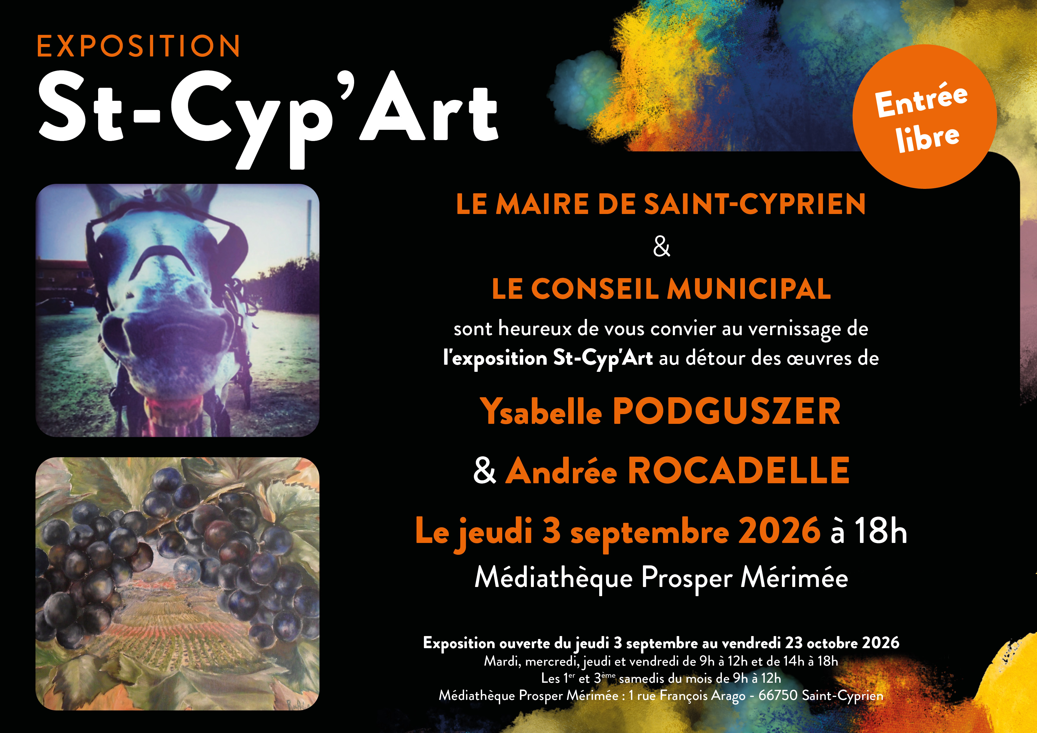 Exposition st-cyp’art isabelle podguszer & andree rocadelle