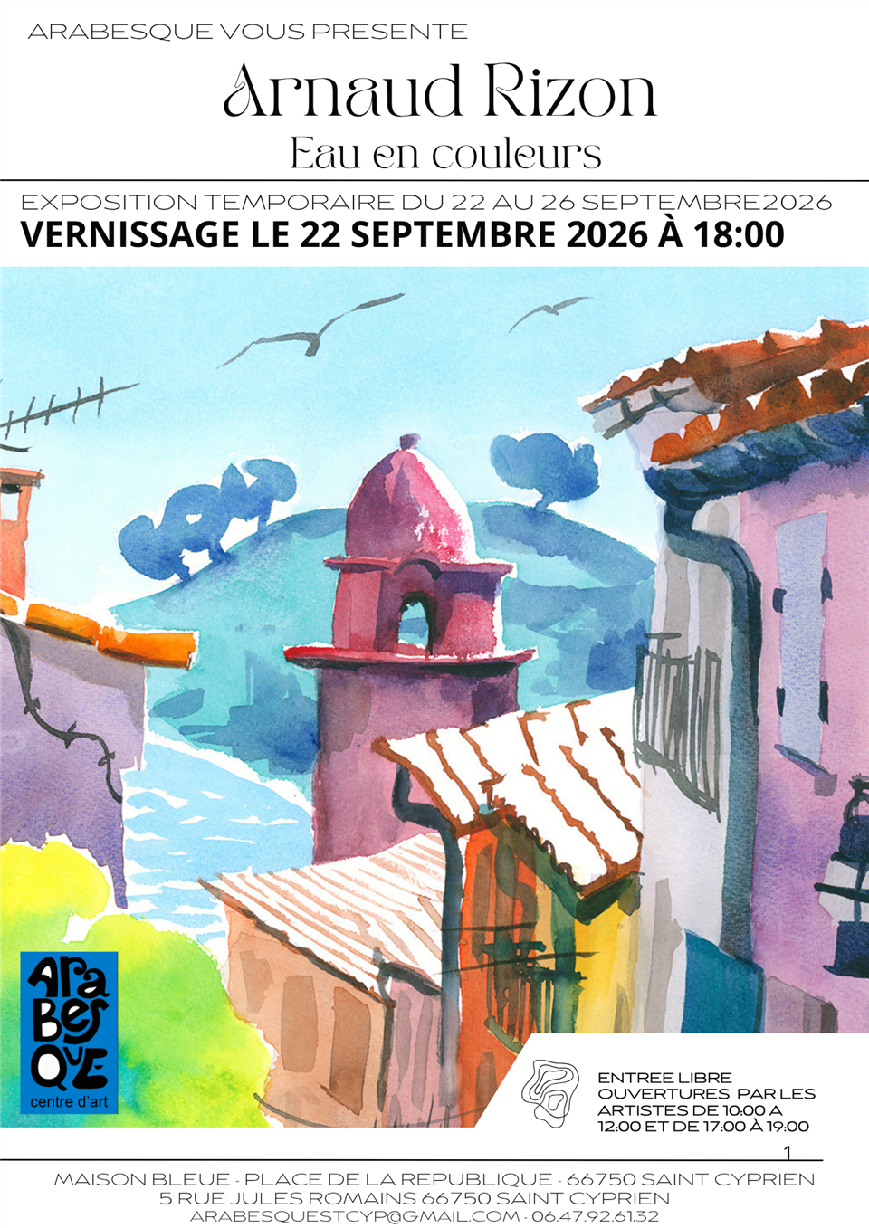 Exposition "eau en couleurs" de arnaud rizon