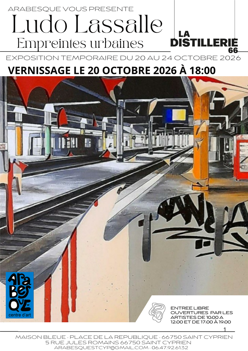 Exposition "empreintes urbaines" de ludo lassale - chez arabesque