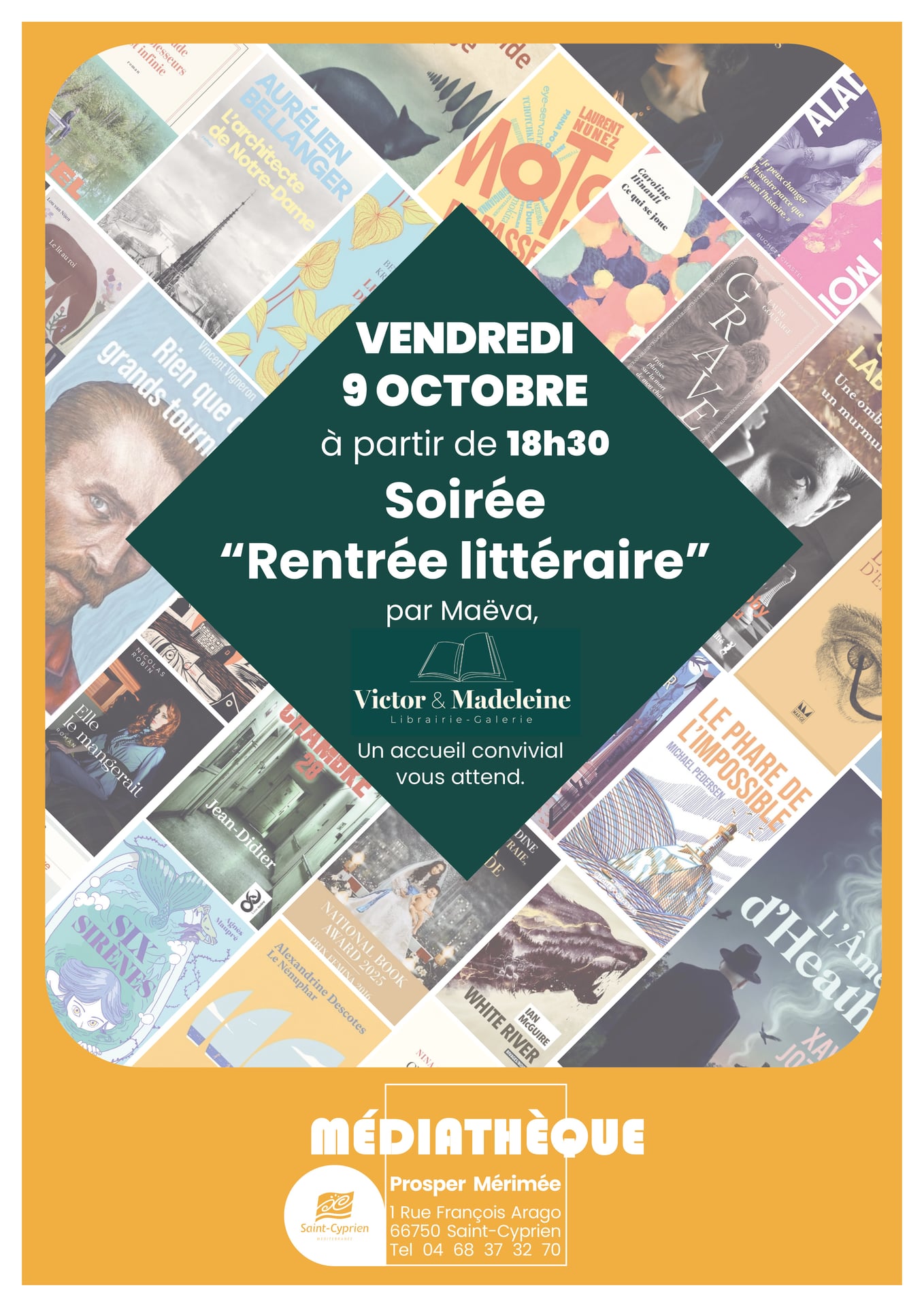 SOIREE RENTREE LITTERAIRE AVEC MAEVA, LIBRAIRIE-GALERIE VICTOR & MADELEINE