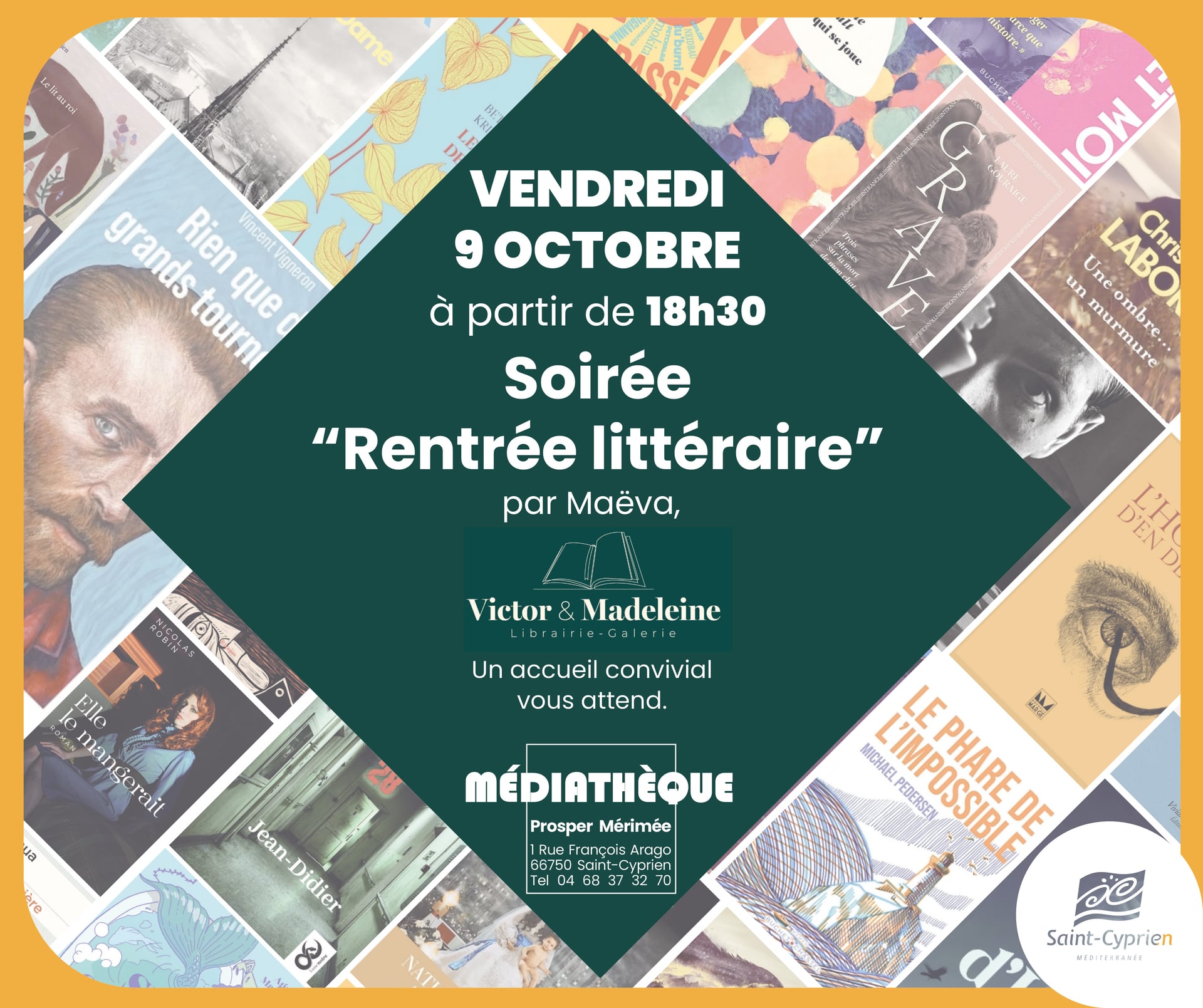 SOIREE RENTREE LITTERAIRE AVEC MAEVA, LIBRAIRIE-GALERIE VICTOR & MADELEINE