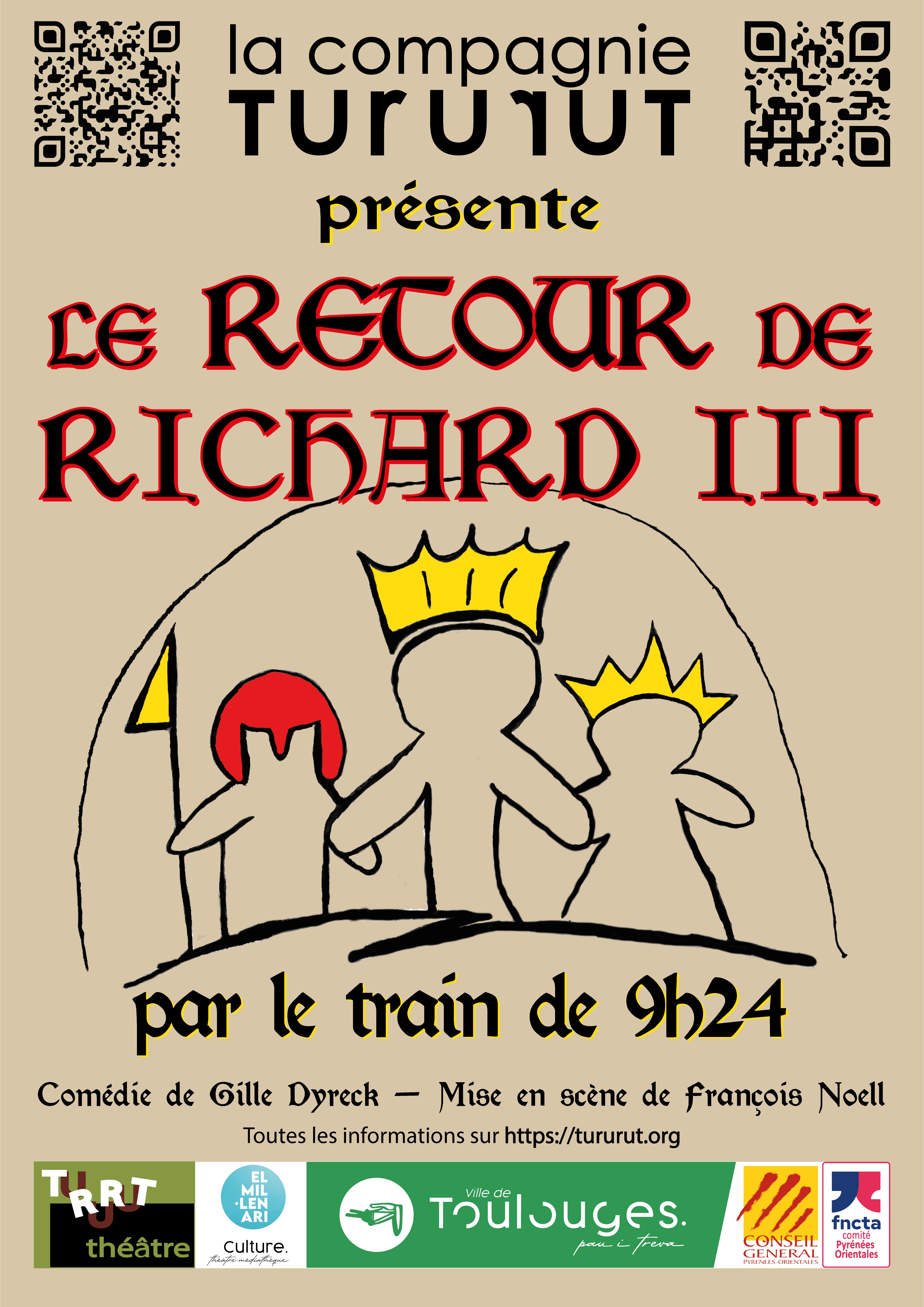 PIÈCE DE THÉÂTRE « LE RETOUR DE RICHARD III PAR LE TRAIN DE 09H24 »