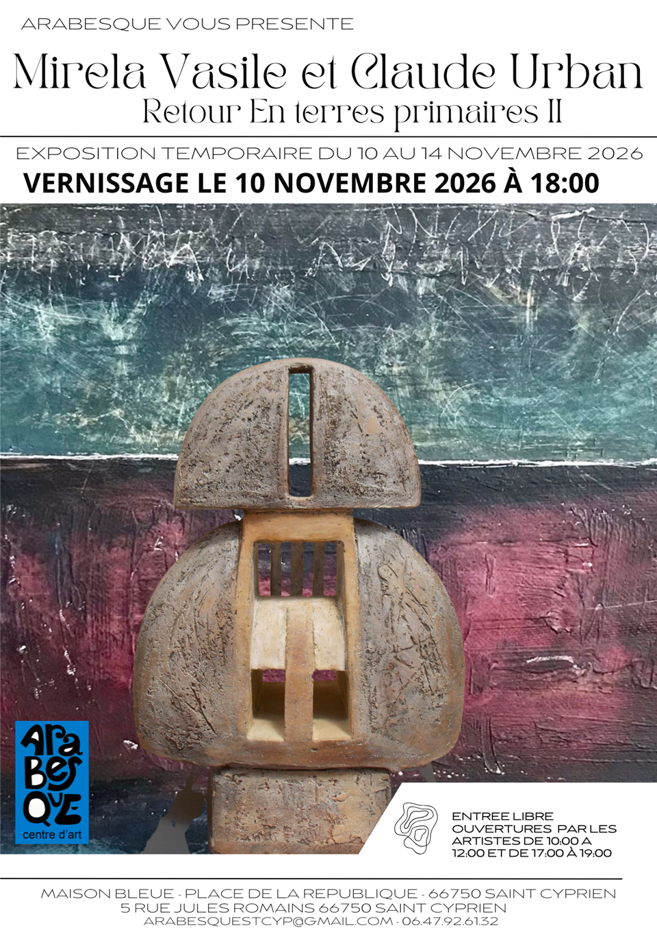 Exposition "retour en terres primaires II" de mirela vasile et claude urban